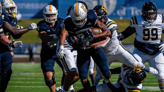 Reggie Davis drags the ETSU defense for extra yards in the 2023 win