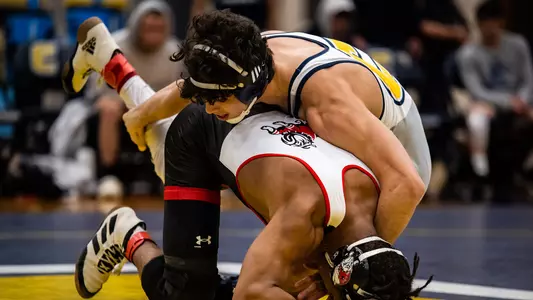 Kamdyn Munro works on top in dual match with Gardner-Webb