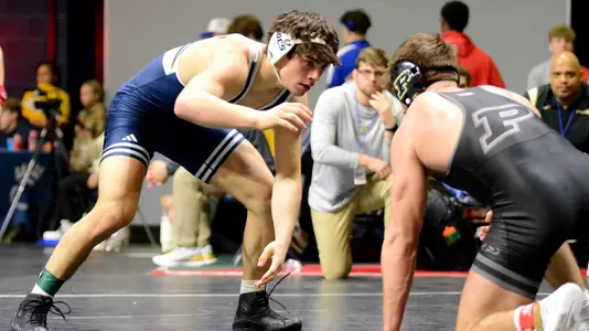 Sergio Desiante prepares to lock up with Purdue opponent in the 2023 Southern Scuffle