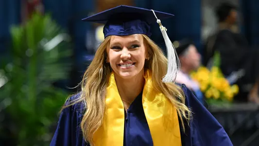 Soccer's Mackenzie Smith graduated with honors in Chemistry.