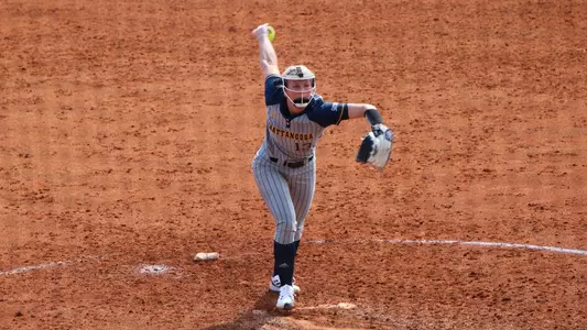Brooke Parrott pitches against JMU
