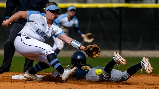 Emily Coltharp slides to second vs. Maine