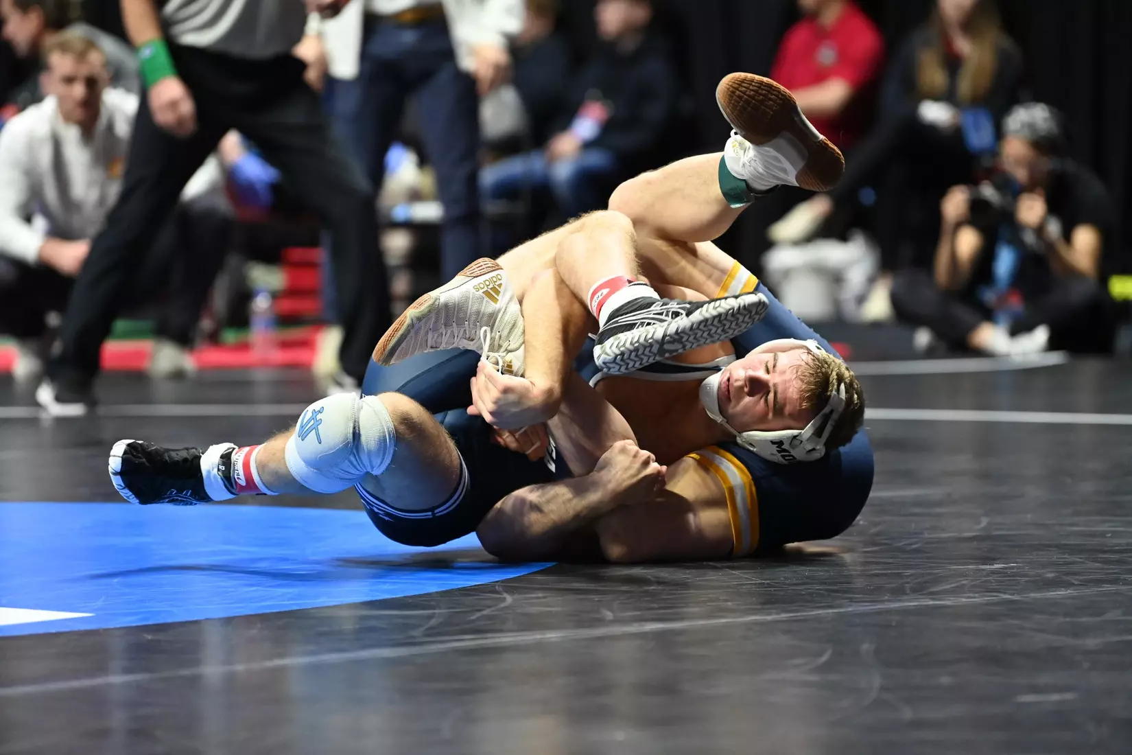 Rocky Jordan in first round action at the NCAA Wrestling Championships.