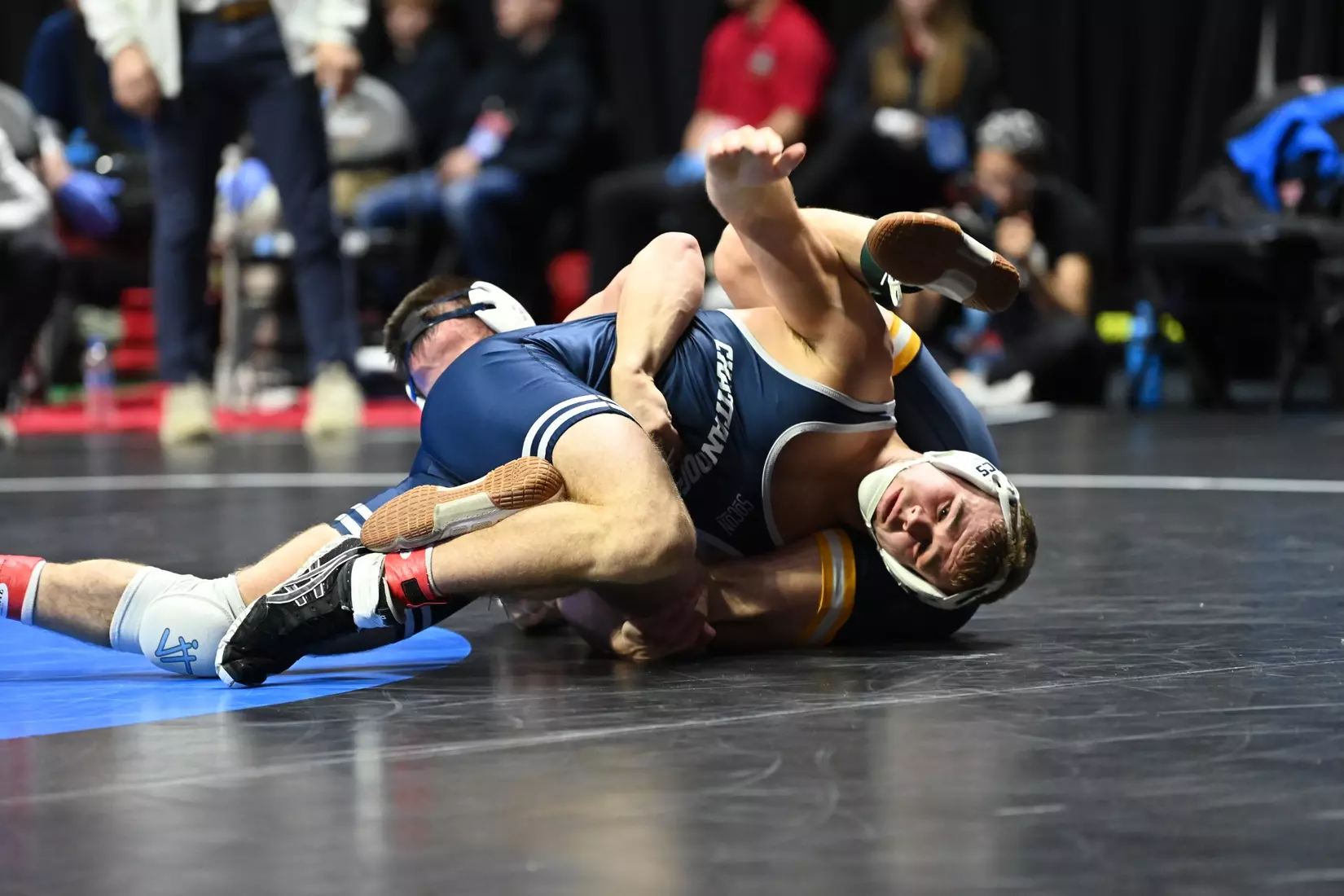 Rocky Jordan in first round action at the NCAA Wrestling Championships.