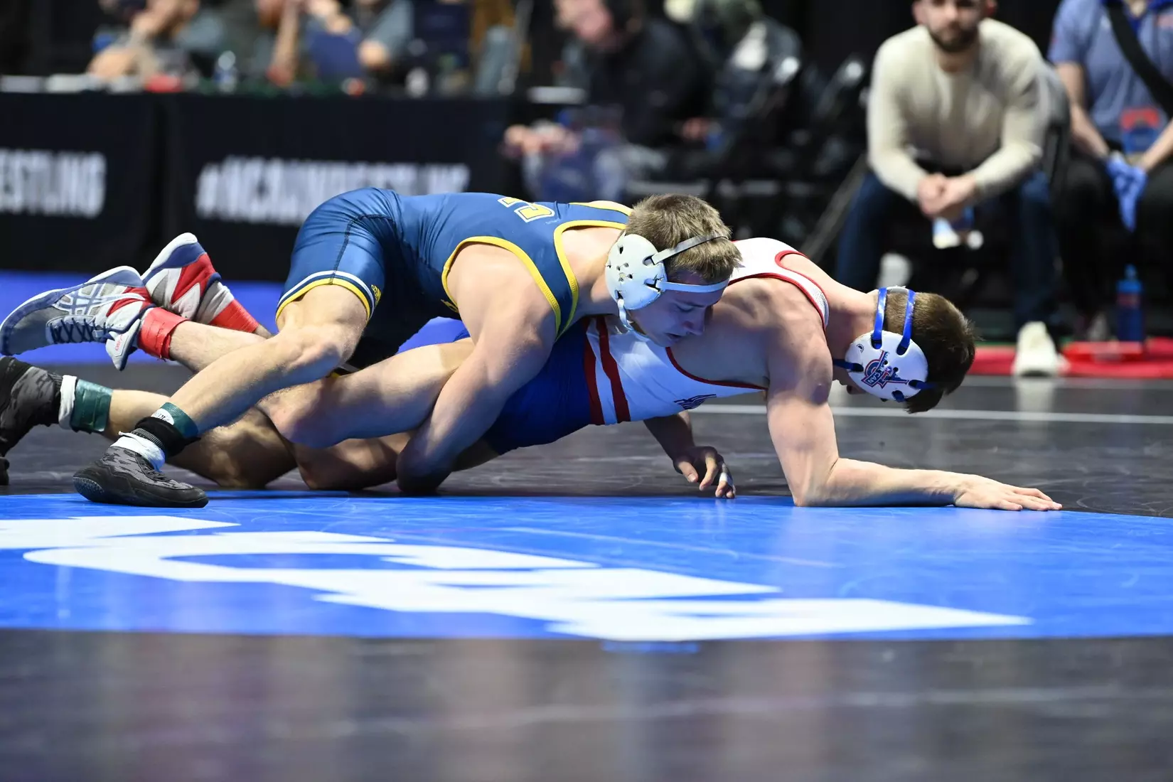 Brayden Palmer in action at the NCAA Wrestling Championships.