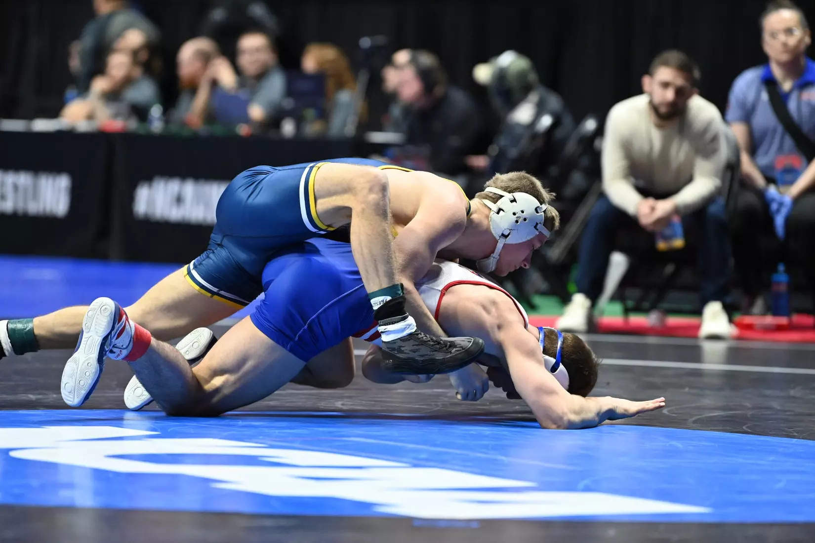 Brayden Palmer in action at the NCAA Wrestling Championships.