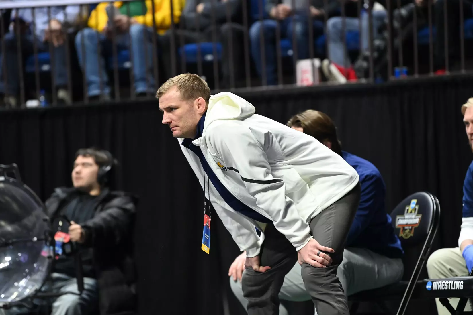 Head Coach Kyle Ruschell at the NCAA Wrestling Championships.
