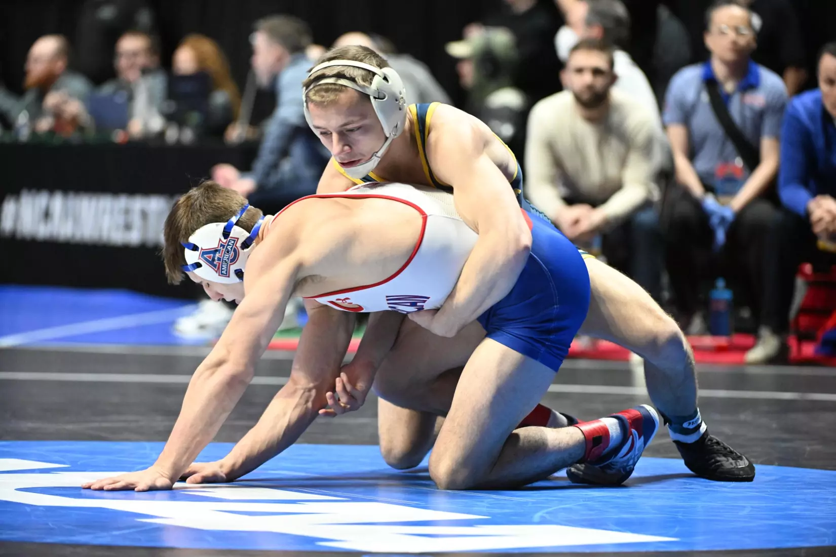 Brayden Palmer in action at the NCAA Wrestling Championships.