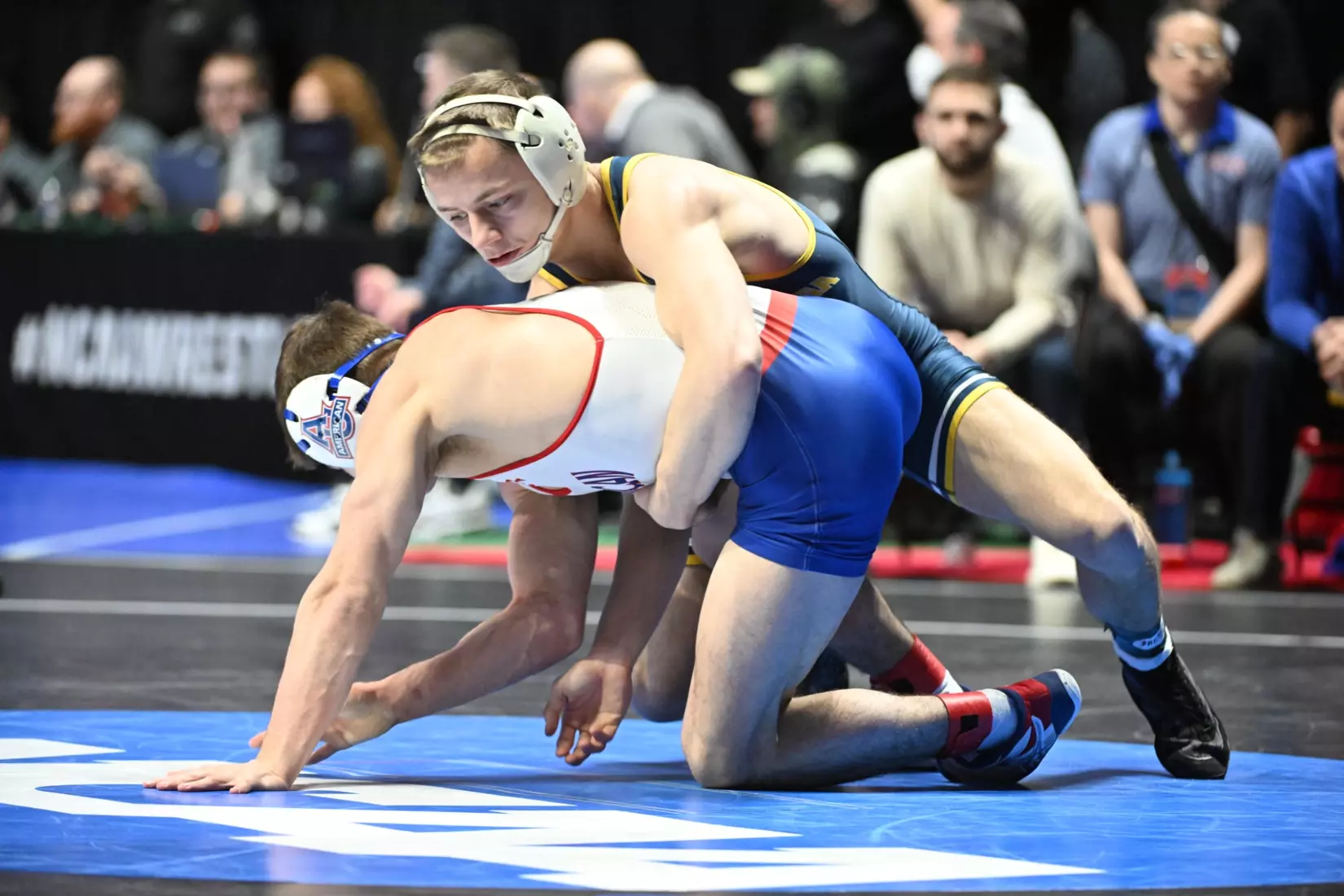 Brayden Palmer in action at the NCAA Wrestling Championships.