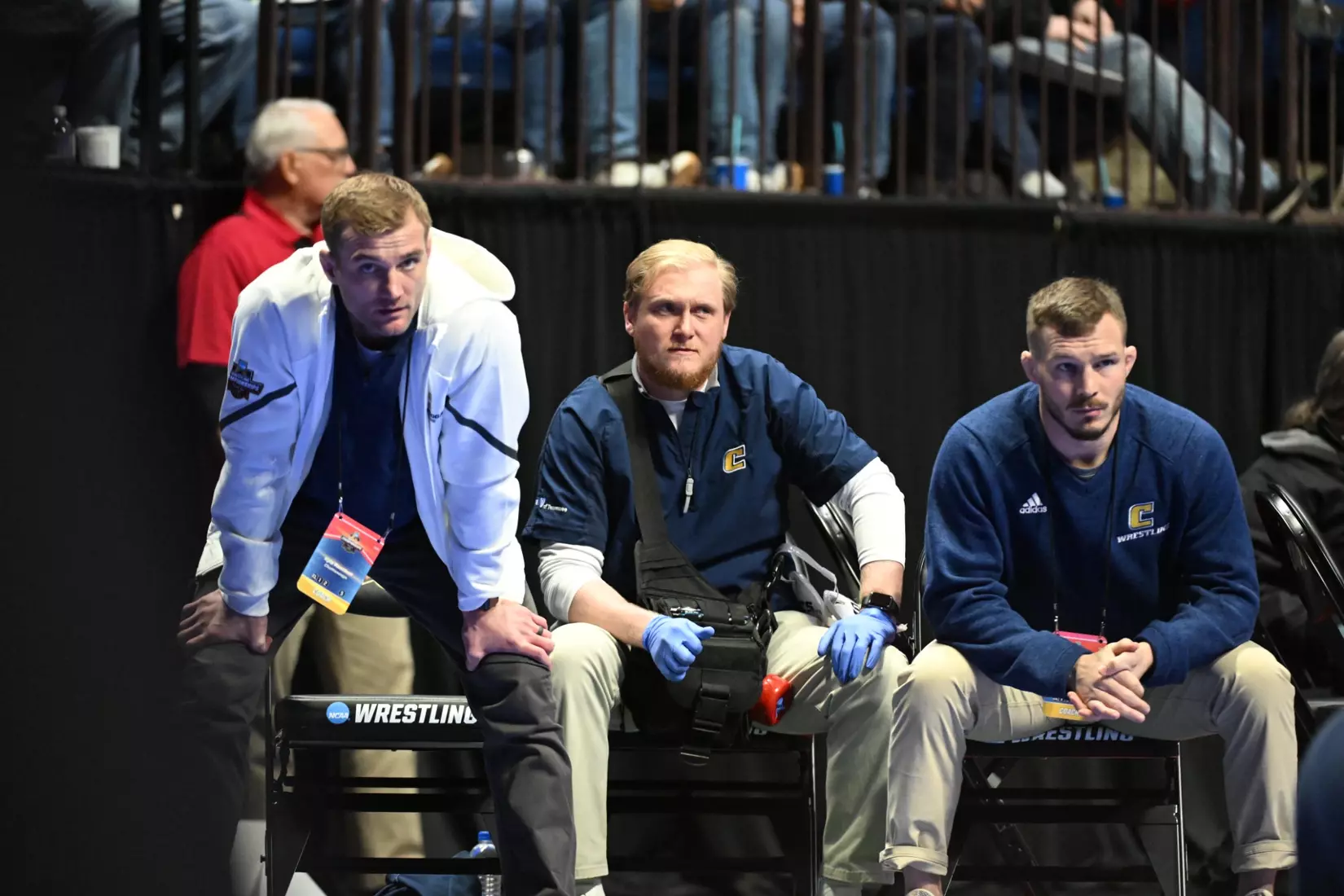 Mocs coaches at the NCAA Wrestling Championships.