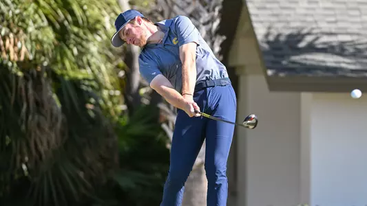 Garrett Engle tees off at Sawgrass Country Club at the Hayt Invitational