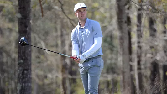 Samuel Espinosa look down the fairway picturing his next shot at the Longer Longer Invitational
