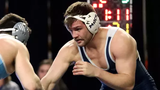 Matthew Waddell prepares to get another takedown in his SoCon Tourney win over The Citadel