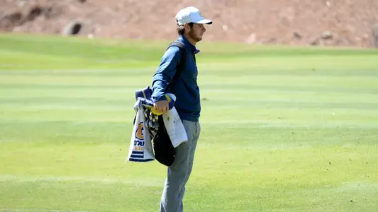 Braedon Wear waits for an opponent's shot in the fairway at Great Waters Course at Reynolds Lake Oconee