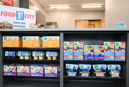 Food City and UTC representatives attend an event Thursday, May 25 in the Brenda Lawson Student-Athlete Success Center to announce that Food City will be funding a Fueling Station featuring healthy food options for athletes.