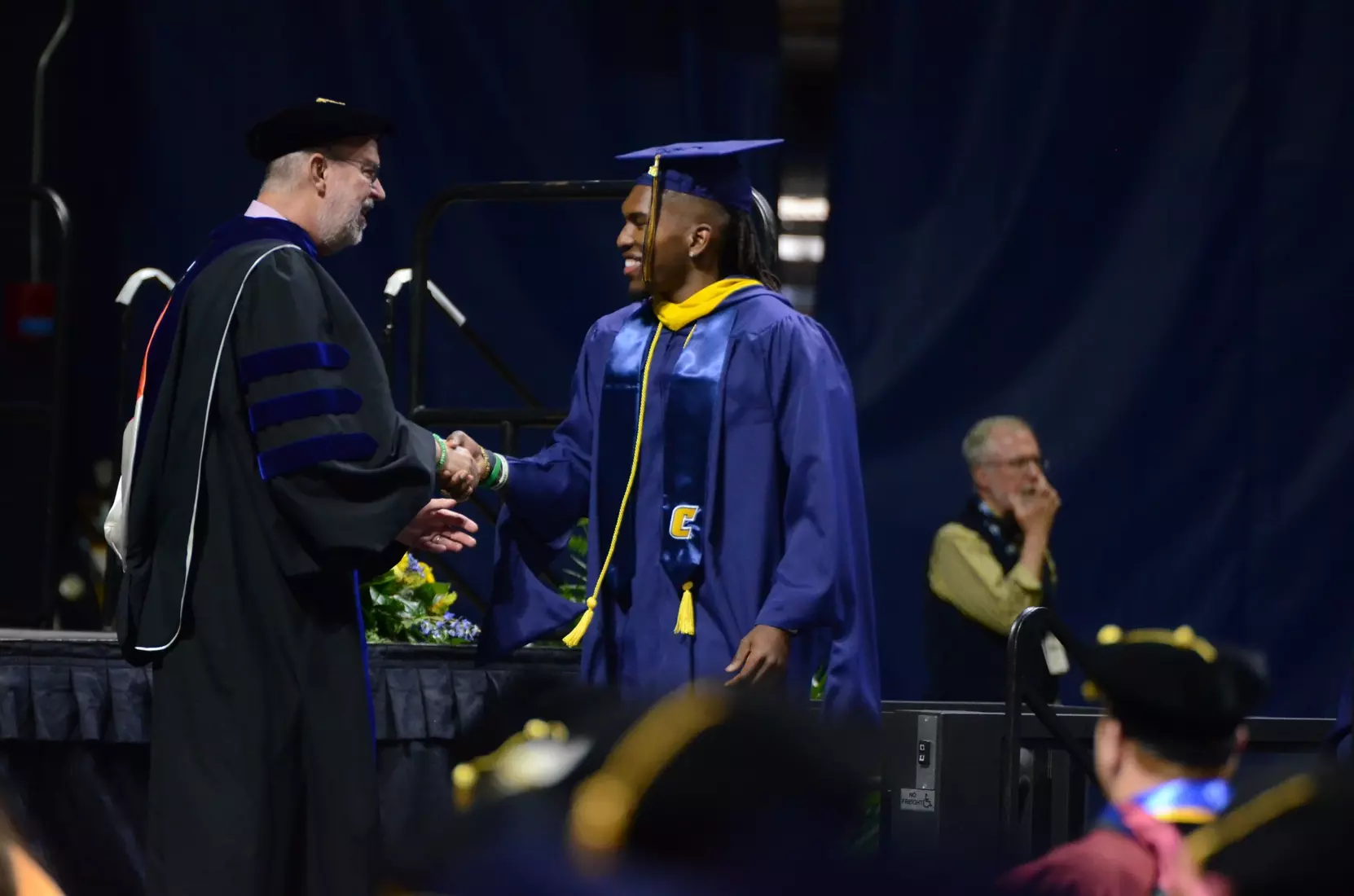 Former football student-athlete Kerrington Wilson also earned a Master's Degree in Data Analytics today.