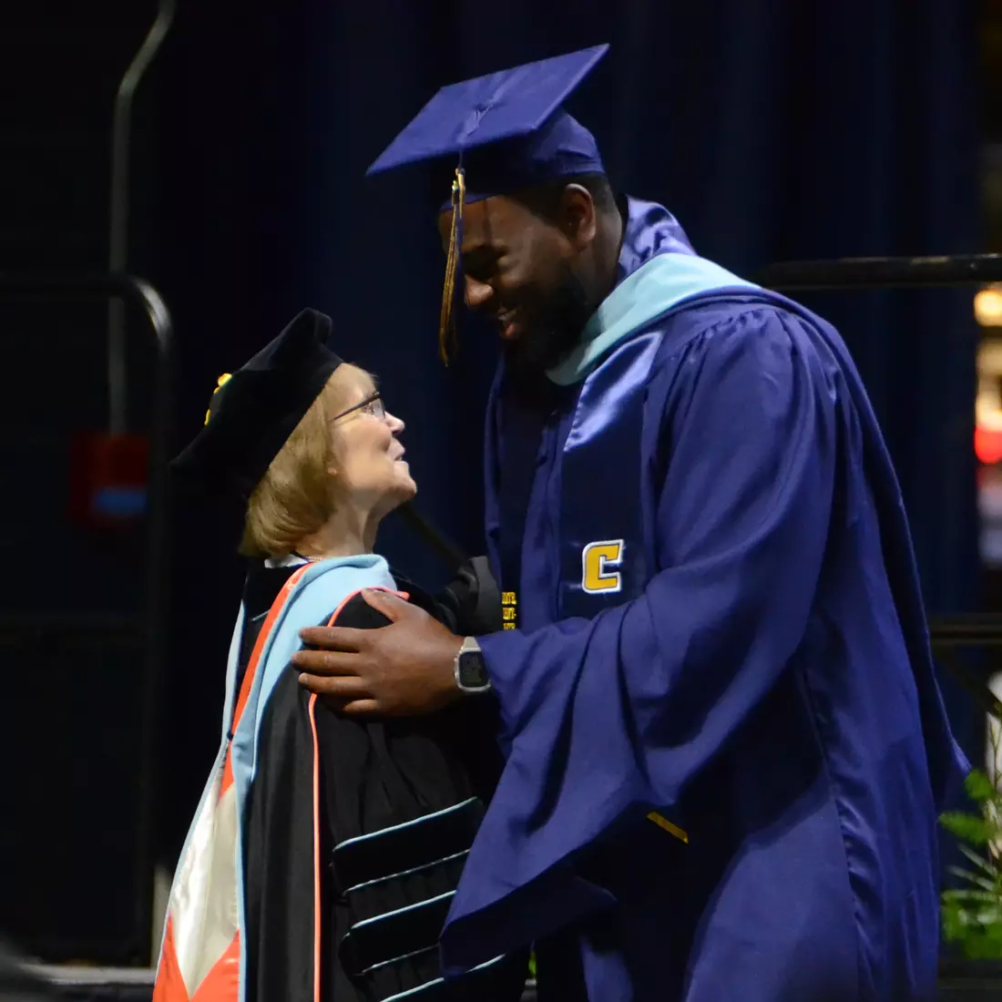 Football All-American and recent signee of the Oakland Raiders McClendon Curtis earned his Master's Degree in Education today.