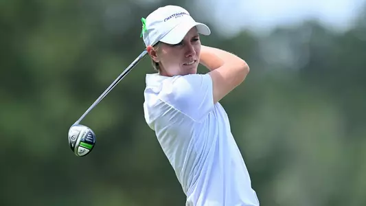 Dorota Zalewska completes her swing during round two of the NCAA Raleigh Regionals