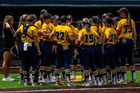 softball team huddle
