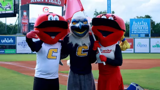 Scrappy with Louie & Louise the Lookouts at the recent UTC Night at the Lookouts