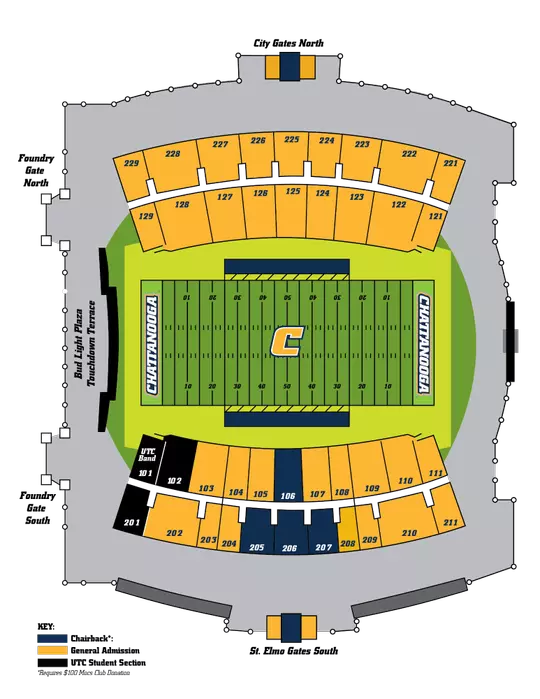 2023 Finley Seating Diagram