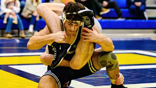 Sergio Desiante works on the mat against Little Rock