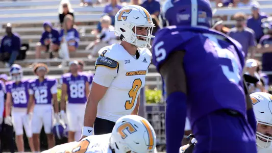 Chase Artopoeus calls the play in the no huddle during the runaway win at Furman