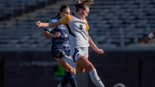 Sophia Mize scores a goal against The Citadel.