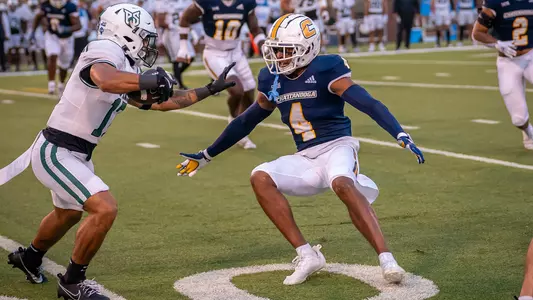 Jordan Walker completes an open field tackle in the win over Portland State