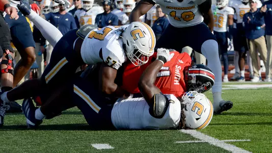 Quay Wiggles & Jamarr Jones share a sack at Austin Peay