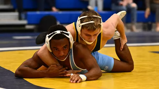 Brayden Palmer dominates his match to open the dual against The Citadel