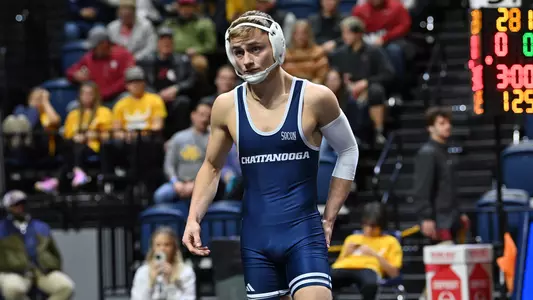 Brayden Palmer prepares to start his match at the 2024 Southern Scuffle