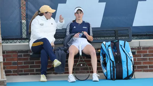 Assistant Coach Caitlyn Merzbacher and Emma Pedretti