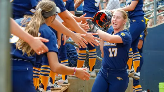 Kendall Forsythe in dugout