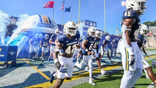 Mocs Emerge Excitedly from the Tunnel Prior to 2023 Matchup with Western Carolina