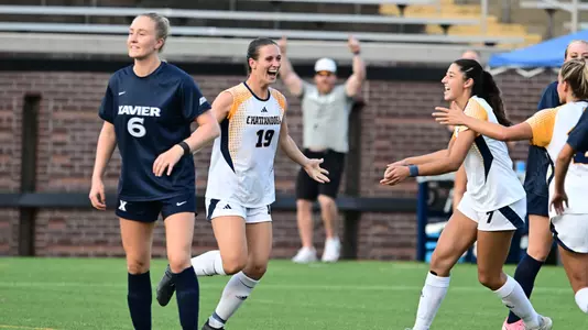 Brenna Swiger celebrates goal