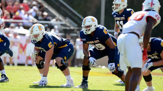Watts Alexander & Aidan Donald prepare to fire off the ball in the win at VMI