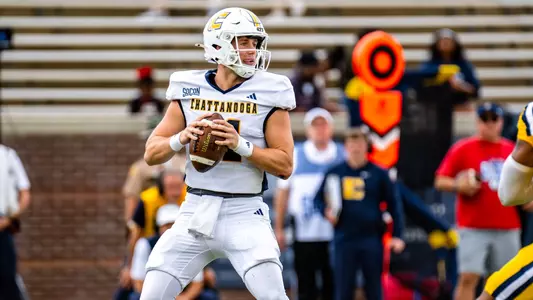 Camden Orth stands tall in the pocket leading the Mocs back from a 3-score deficit to beat ETSU