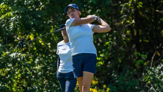 Chloe Stevenazzi follows her tee shot at Vandy