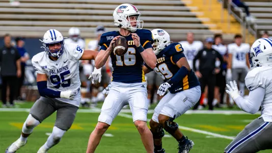 Battle Alberson stands tall in the pocket in the win over Furman