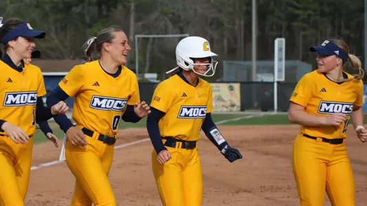 Raven Jones celebrates home run