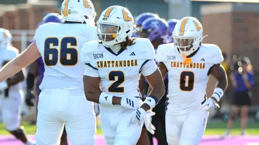 Justus Durant heads back to the bench after a first quarter score at Tarleton State