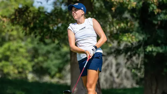 Olivia Wood stares intently at her drives as she splits the fairway at Vanderbilt