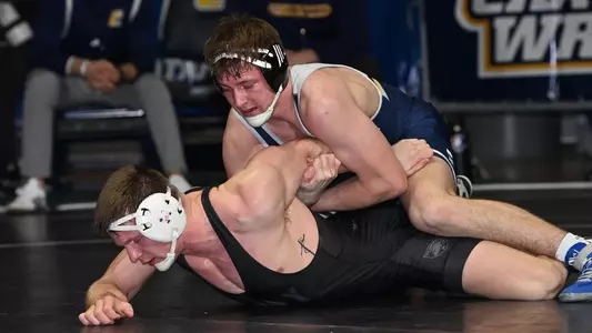 Kade Rule works an arm bar atop his opponent in a Southern Scuffle victory