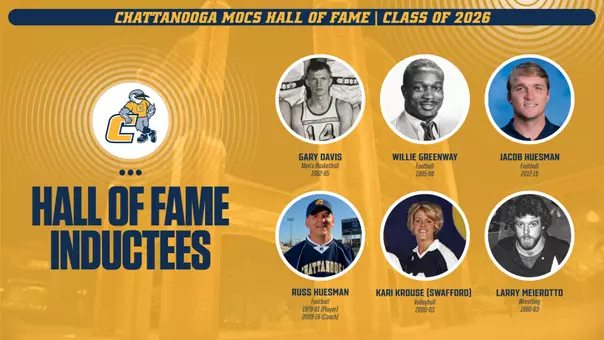 2026 Hall of Fame Graphic featuring head shots of each honoree