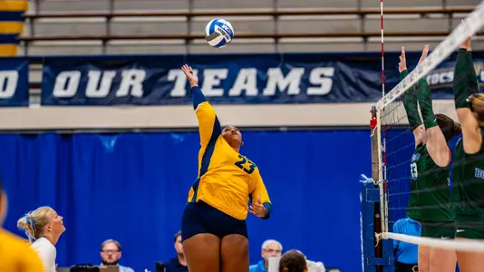 Gracie Rose going for a kill against GCSU in August