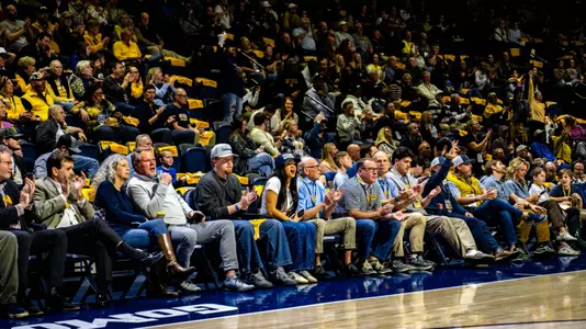Fans celebrate a Chattanooga basket on Gold Rush night