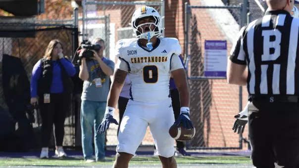 Journey Wyche lets out a barbaric yawp after scoring a touchdown at Western Carolina.