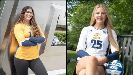 Sophia Garrido and Delaney Wingenbach on their visit to campus