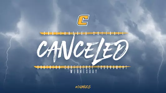 graphic showing a stormy background and says Canceled due to inclement weather.